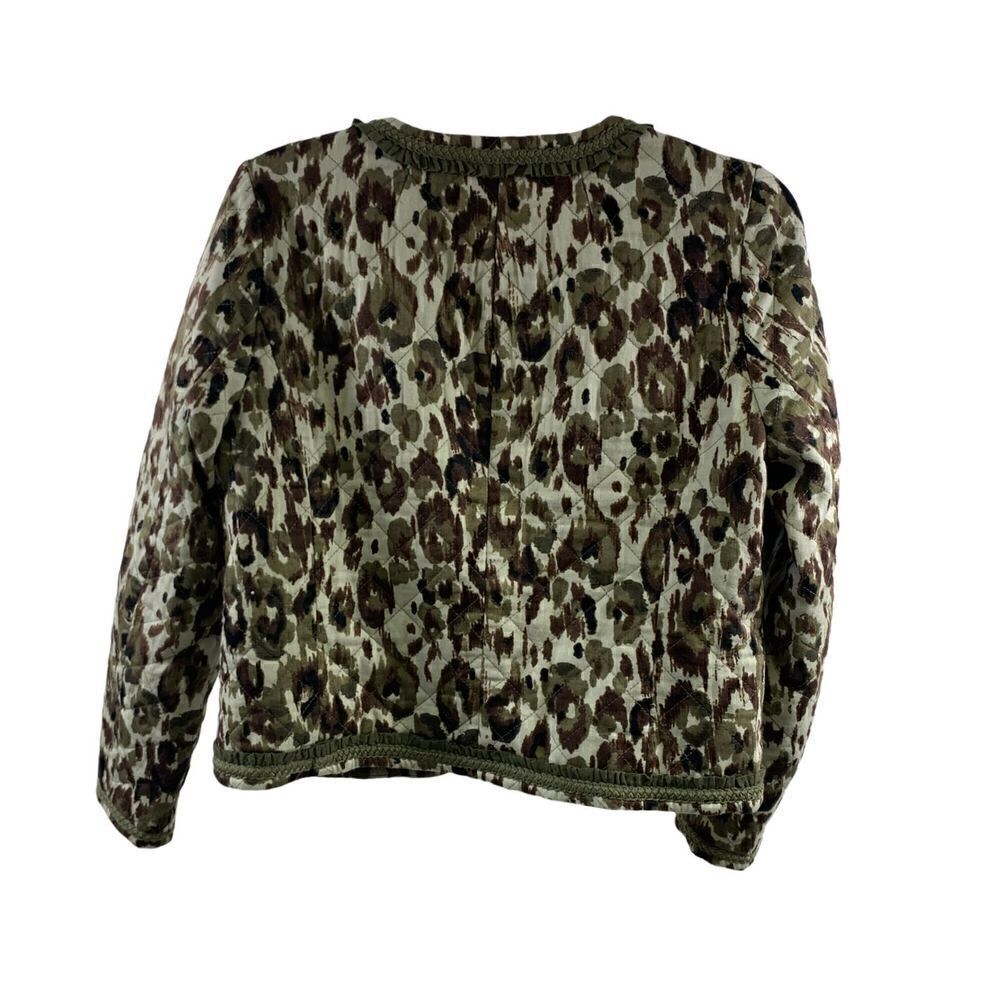 J Crew Quilted Lady Jacket in Cheetah Size XS - Picture 2 of 12